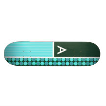 Verde y lunares de la turquesa patines 