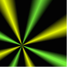Verde y oro Lightbeams Esculturas Fotograficas