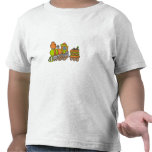 Verde y tren anaranjado camisetas