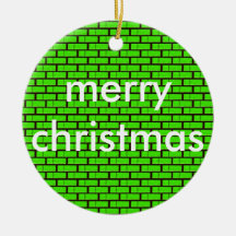verdes de los ladrillos del adorno, Felices Navida