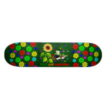 Verduras del amor de la paz tablas de patinar