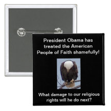 Vergüenza en presidente Obama 2" botón cuadrado Pins