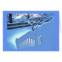 Verja trasera en nieve tarjeton