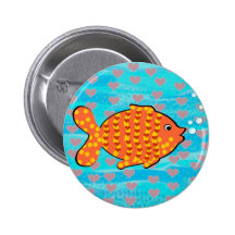 Verliebte Fische Buttons