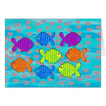 Verliebte Fische Karte