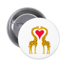 verliebte Giraffen Anstecknadelbuttons