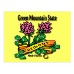 Vermont el trébol rojo del estado verde de la mont tarjetas postales