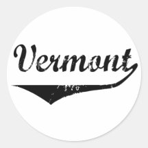 Vermont Pegatina Redonda