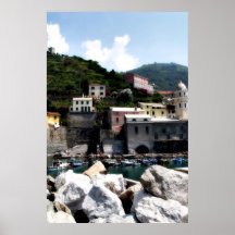 Vernazza, barcos de Cinque Terre Italia Impresiones