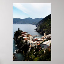 Vernazza, Cinque Terre Italia pasa por alto Poster