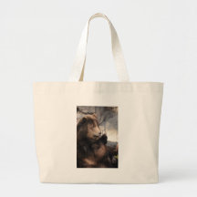 Verraco del oso grizzly bolsa lienzo