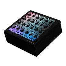 Versión colorida decolorada y sucia 1 de los cráne caja de joyas