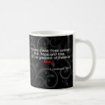 Verso de la biblia del amor, negro/rojo taza