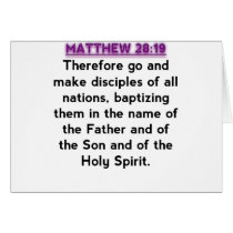 Versos de la biblia - 28:19 de Matthew tarjetas