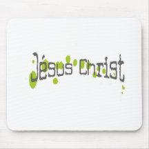 Vertes de los taches de Jésus Cristo Tapete De Raton