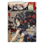 Vertical de la tarjeta de felicitación del samurai
