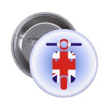 Vespa británica del ciclomotor pins