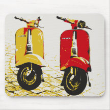 Vespa clásica alfombrilla de ratones