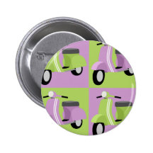 Vespa púrpura y verde pins