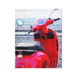 Vespa roja impresion en lona
