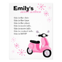 Vespa rosada comunicado personalizado