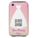 vestido de boda de la plantilla del caso del iPhon iPhone 3 Tough Fundas