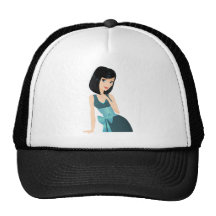 Vestido de la chica marchosa gorras de camionero