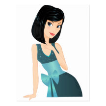 Vestido de la chica marchosa tarjetas postales
