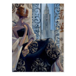 Vestido del negro de Trish Biddle Nueva York Tarjeta Postal