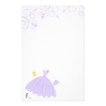 Vestido hermoso, hermoso papelería personalizada
