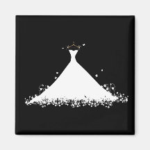 Vestido nupcial imanes para frigoríficos