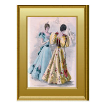 Vestido para una bola tarjetas postales