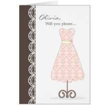 ¿Vestido rosado bonito usted será mi dama de honor