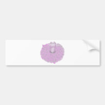 Vestido rosado de la bailarina etiqueta de parachoque