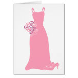 Vestido rosado de la dama de honor felicitación