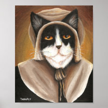 Vestido y casquillo del puritano del gato colonial impresiones
