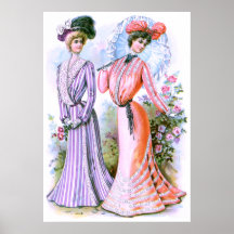 vestidos de la moda de los 1900s posters