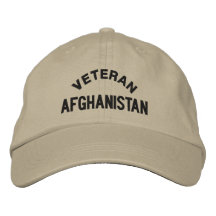 VETERANO, AFGANISTÁN GORROS BORDADOS