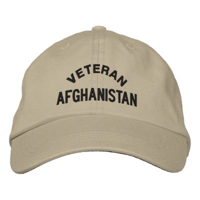VETERANO, AFGANISTÁN GORROS BORDADOS