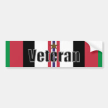 Veterano de la libertad de operación que aguanta pegatina de parachoque