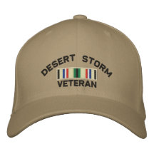 Veterano de tormenta de desierto gorros bordados