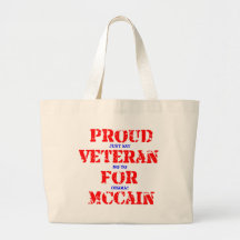 Veterano orgulloso para el tote de McCain Bolsas De Mano