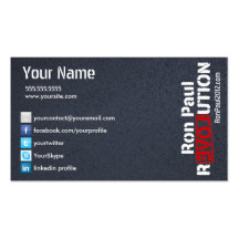 Veteranos para la tarjeta de Ron Paul Tarjeta De Negocio