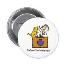 Veterinario futuro - chica con el gato pins