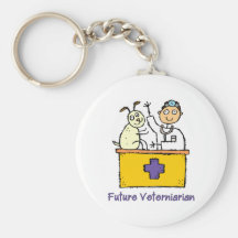 Veterinario futuro - muchacho llavero personalizado