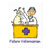 Veterinario futuro - muchacho tarjetas postales