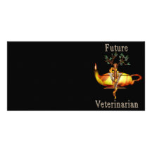 Veterinario futuro tarjeta fotográfica