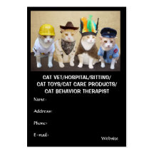 Veterinario/hospital/el sentarse/juguetes/producto tarjeta de negocio