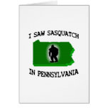 Vi Sasquatch en Pennsylvania Tarjetón