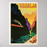 Viaje Advertisemen del vintage de Yougoslavie del  Impresiones